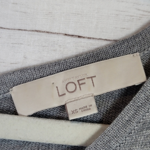 LOFT MERINO WOOL BLEND LACE DETAIL SWEATER DRESS, SZ XS - Picture 6 of 9